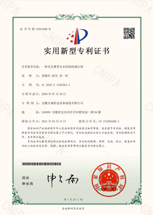  實(shí)用新型專(zhuān)利證書(shū)十三